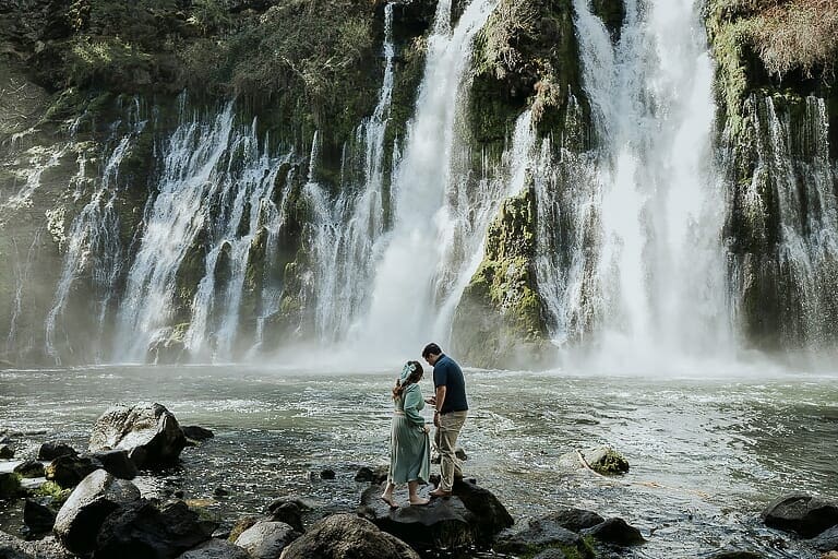 how to elope in california shasta waterfall
