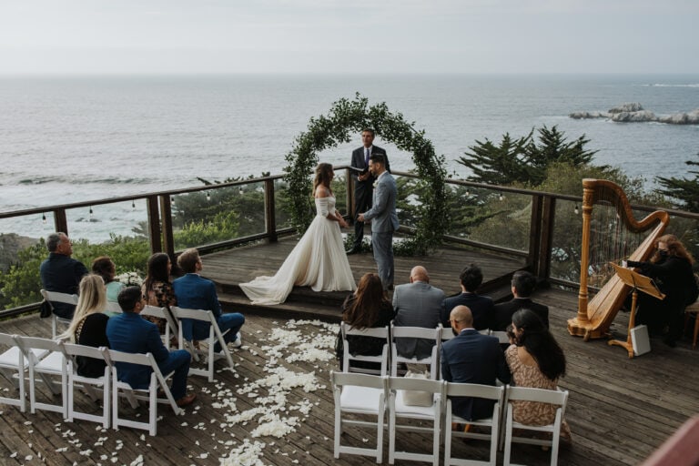 Intimate Big Sur wedding ceremony at Hyatt Carmel Highlands
